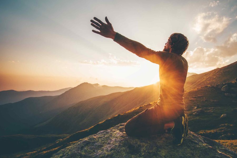 young man on mountain